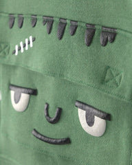 Toddler Boy Frankenstein Halloween Hoodie - Green