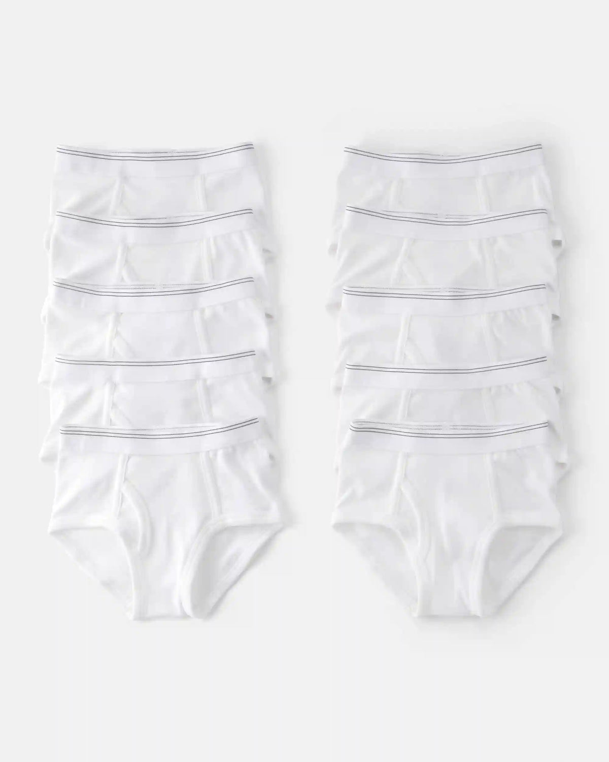 Toddler Boy 10-Pack Brief Underwear - White