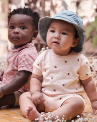 Baby Boy 2-Piece Top & Short Set Made with Organic Cotton in Red Gingham