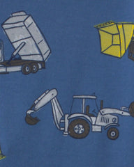 Baby Boy 4-Piece Construction 100% Cotton Snug Fit Pajama Set - Blue