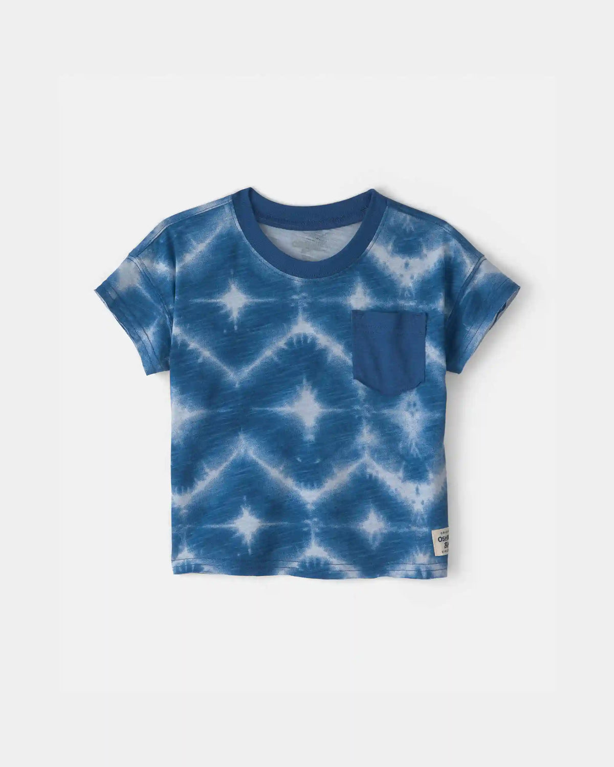 Baby Boy Geometric Pocket Tee - Blue