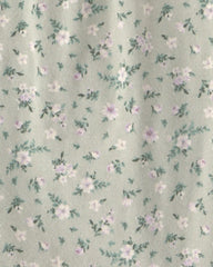 Baby Girl Floral Short-Sleeve Bodysuit - Green