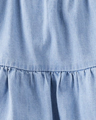 Toddler Girl Organic Cotton Chambray Dress
