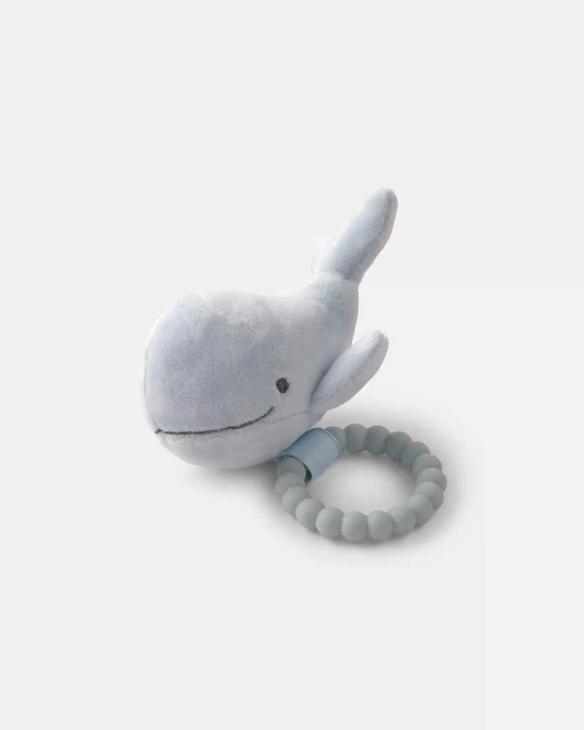 Whale Plush Teether - Blue