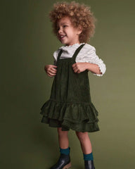 Toddler Girl Ruffle Skirtall - Olive