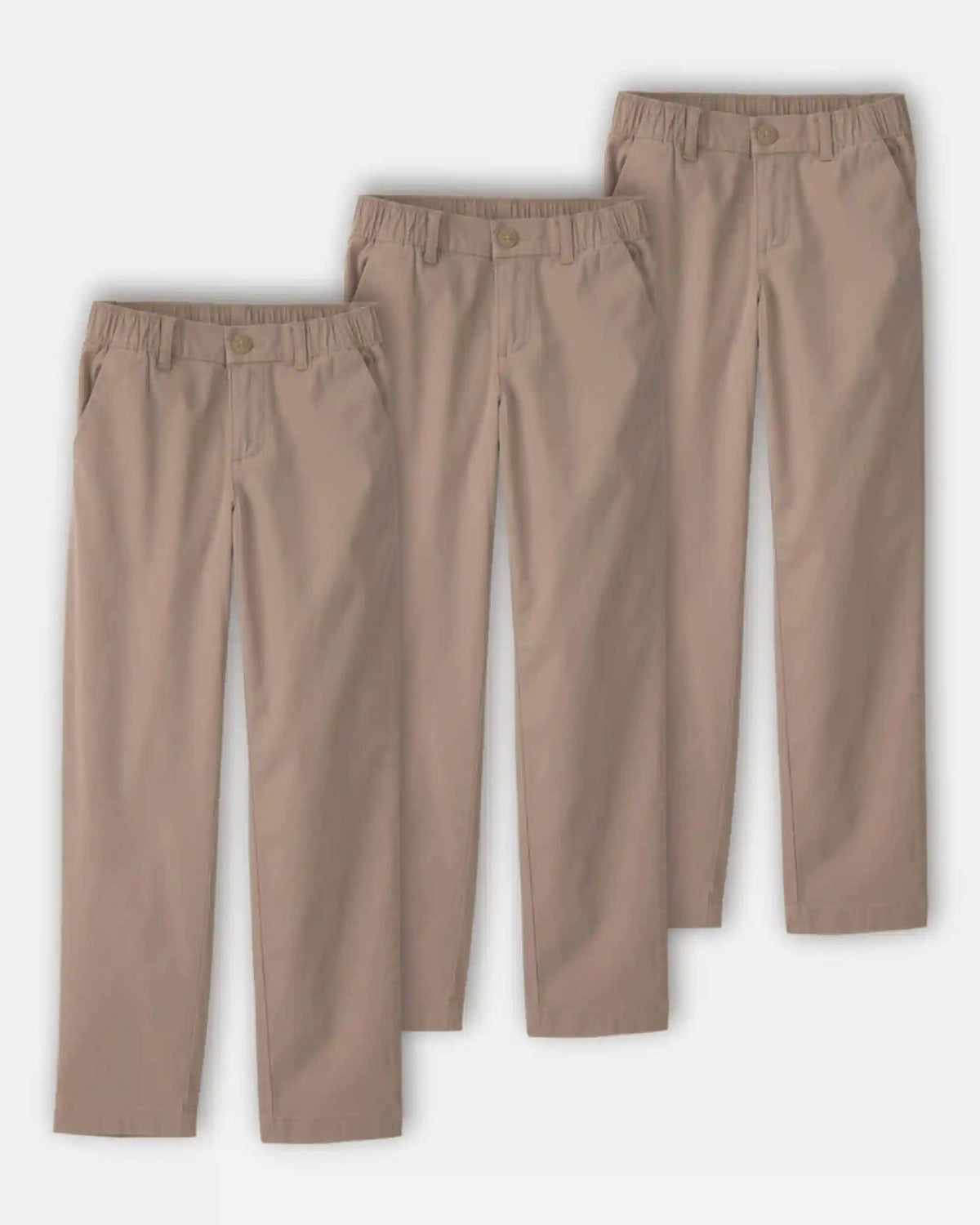 Girls 3-Pack Uniform Skinny Pants - Khaki