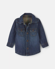 Baby Boy Denim Button-Down Shirt - Indigo
