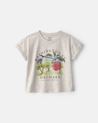 Girls Apple Orchard Graphic Tee - Grey