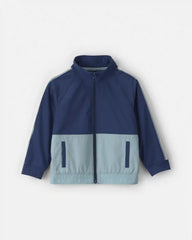 Toddler Boy Color Block Zip-Up Jacket - Blue