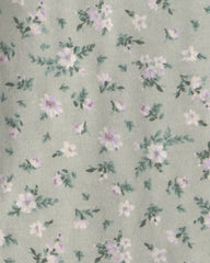 Toddler Girl Floral Puff-Sleeve Top - Green