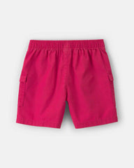 Boys Canvas Cargo Shorts - Red