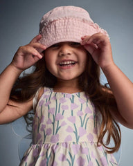 Toddler Girl Peplum Tank Top in Wildflower Print - Cream