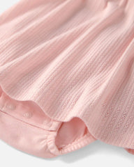 Baby Girl Pointelle Bodysuit Dress Made with Organic Cotton