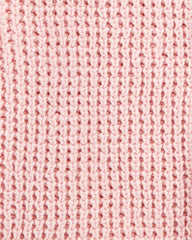 Baby Hooded Waffle Knit Cardigan - Pink