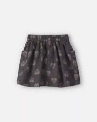Girls Heart Twill Skirt - Black