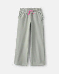Girls Ribbed Pull-On Pants - Green