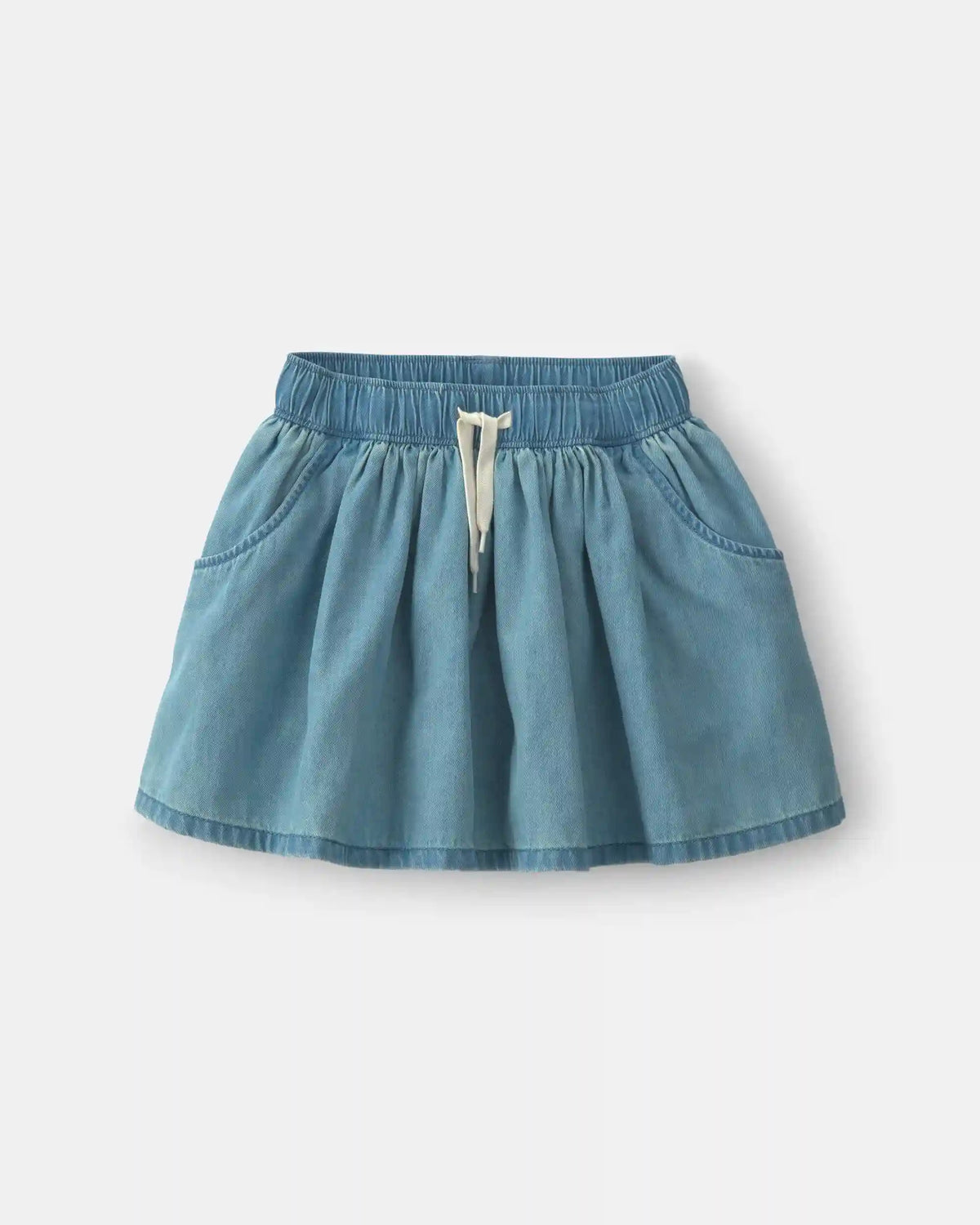 Girls Chambray Denim Skort - Indigo