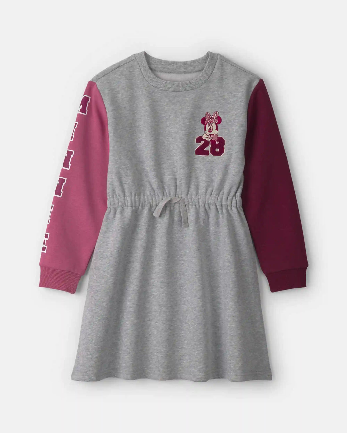 Girls Disney© Minnie Color Block Long-Sleeve Dress - Grey