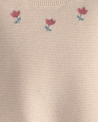 Baby Girl 2-Piece Organic Cotton Sweater Knit Top & Pant Set