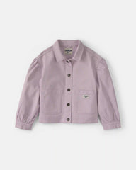 Girls Twill Bomber Jacket - Purple