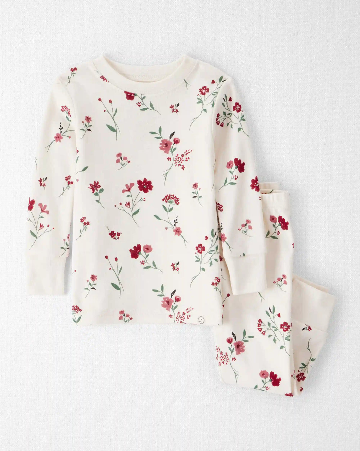 Baby Girl 2-Piece Organic Cotton Pajamas in Rosethorn Hollow