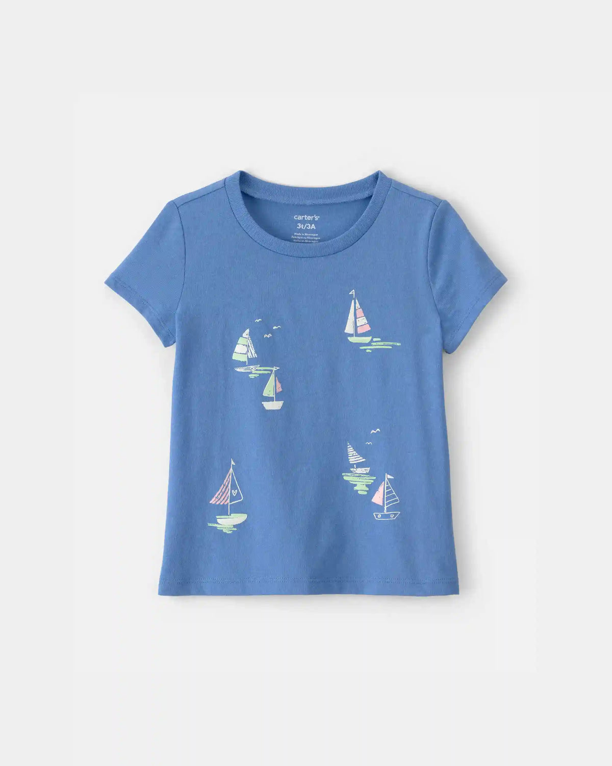 Toddler Girl Sailboat Graphic Tee - Blue