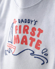 Baby Boy 2-Piece 'Daddy's First Mate' Boat Bodysuit & Pant Set - Blue