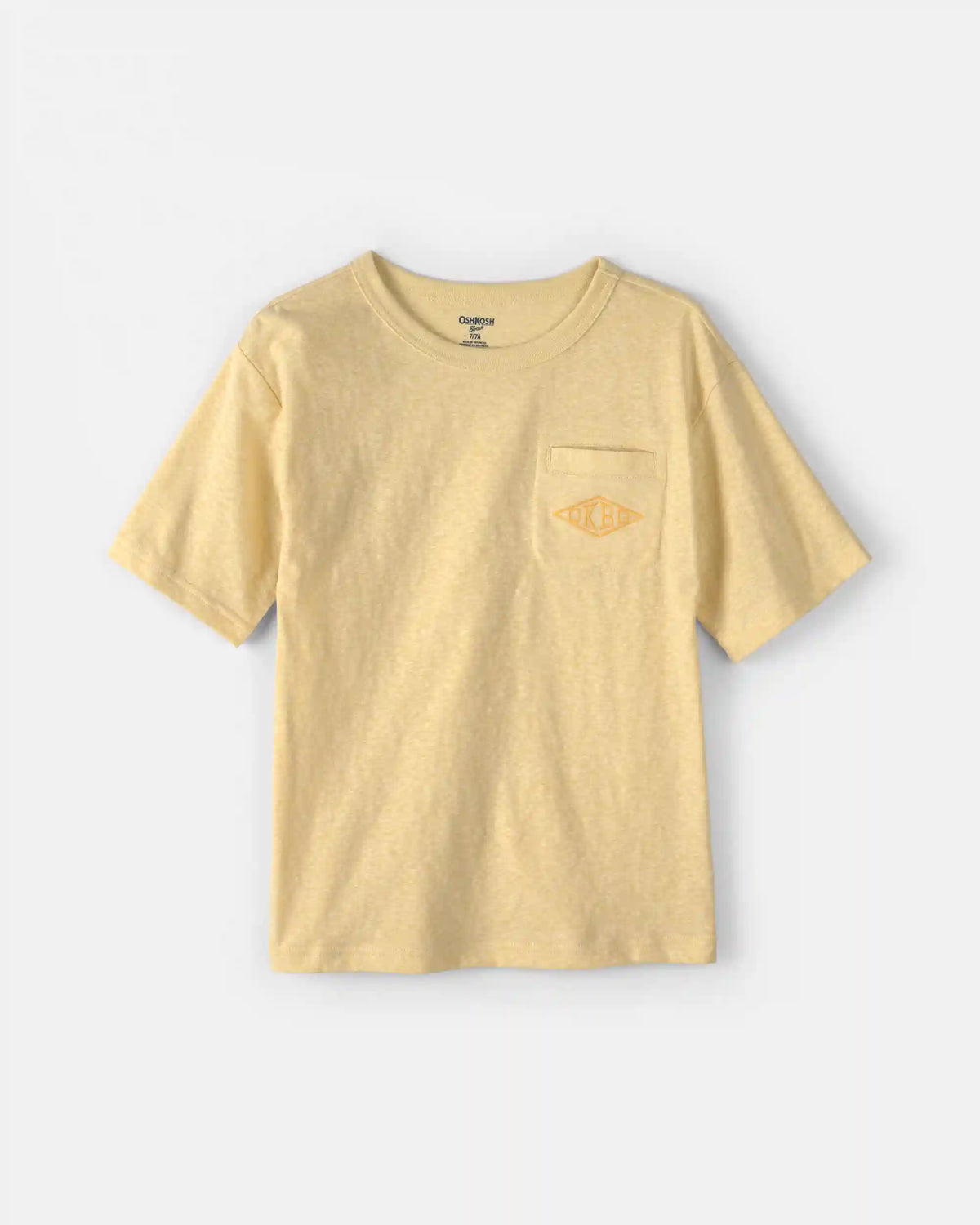 Kid OshKosh Logo Embroidered Pocket Graphic Tee - Yellow