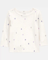Baby Girl 2-Piece Long-Sleeve Tee & Coverall Set - Purple