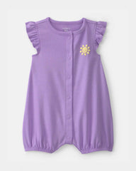Baby Girl Sunshine Romper - Purple