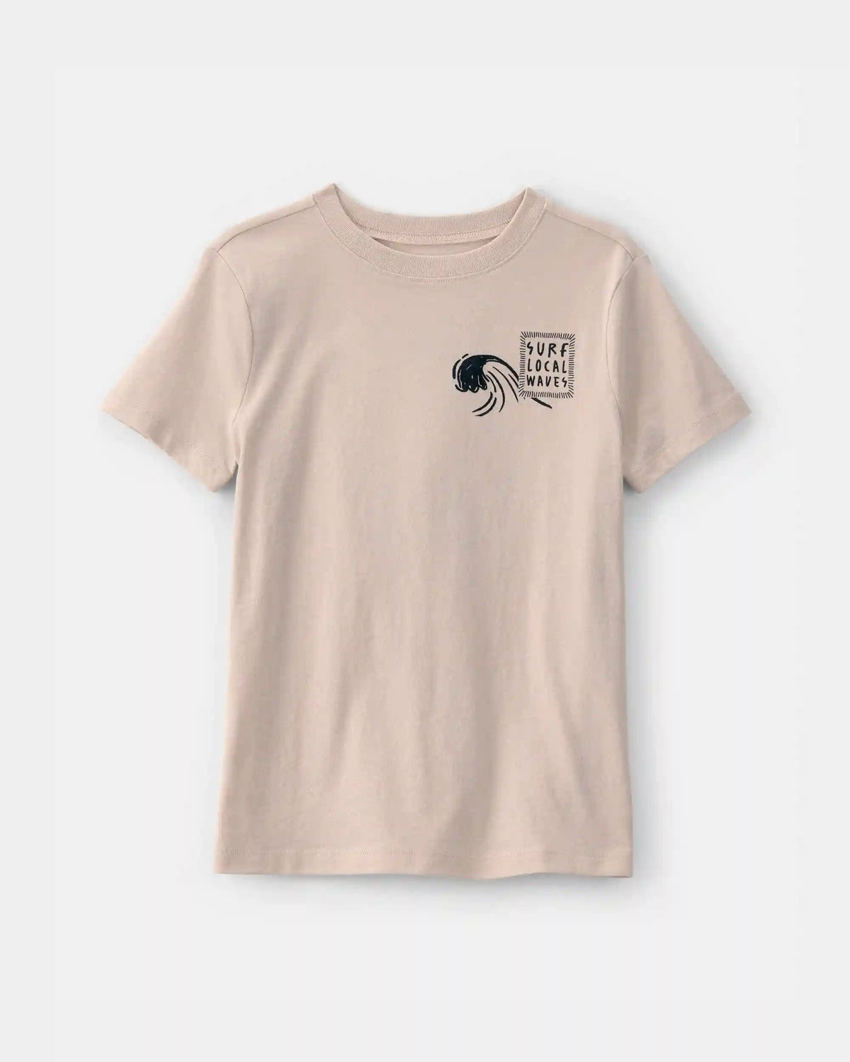 Kids Octopus Surf Graphic Tee - Tan