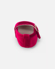Baby Girl Mary Jane Velvety Flats - Red