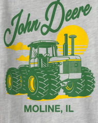 Toddler Boy John Deere Tractor Graphic Tee - Grey