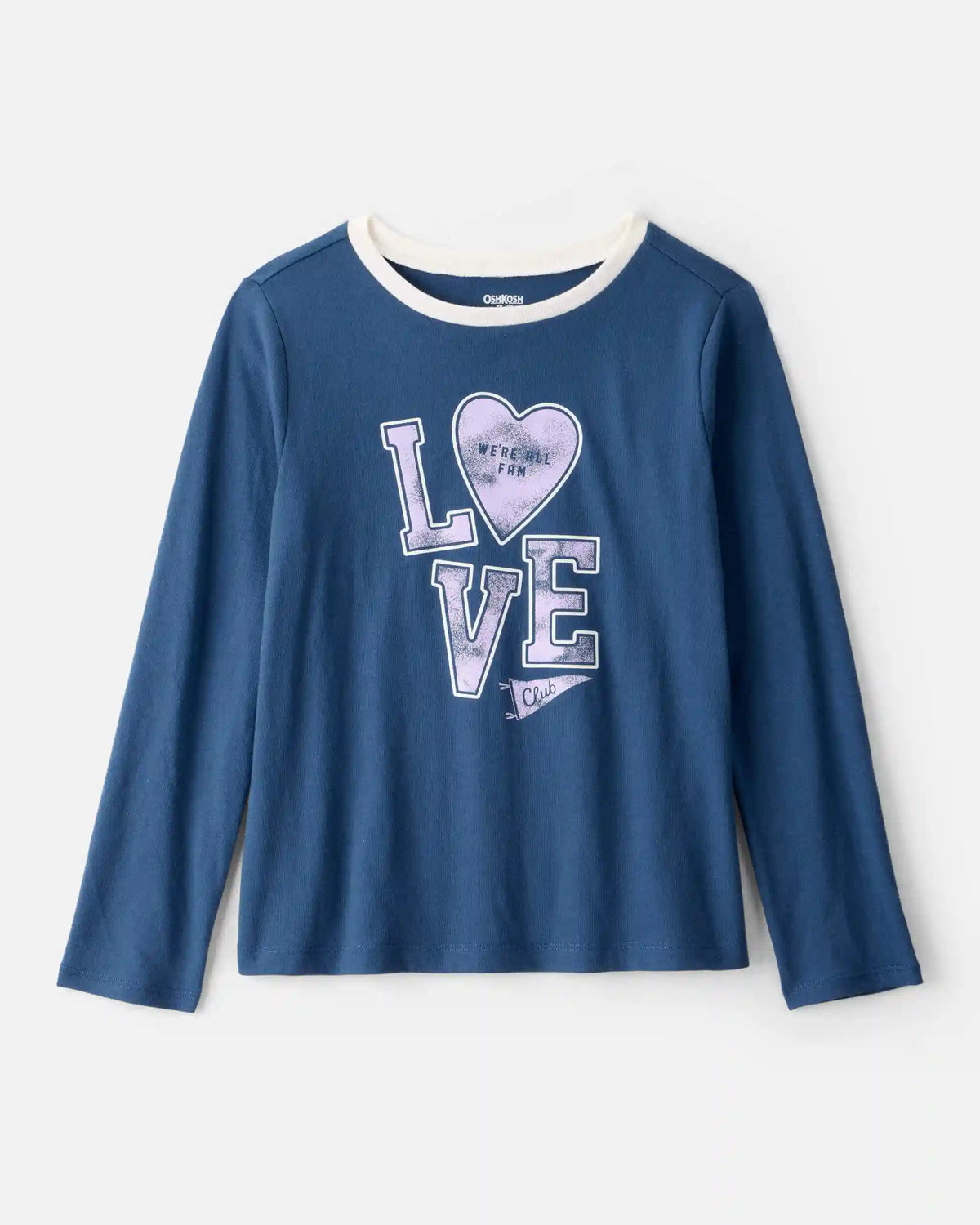 Girls Love Club Long-Sleeve Graphic Tee - Blue