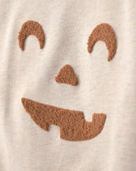 Toddler Pumpkin Halloween Pullover Sweatshirt - Cream