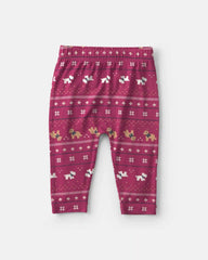 Baby 2-Piece Fair Isle PurelySoft™ Long-Sleeve Bodysuit & Pant Set - Burgundy