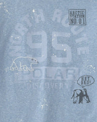 Boys Polar Long-Sleeve Graphic Tee - Blue