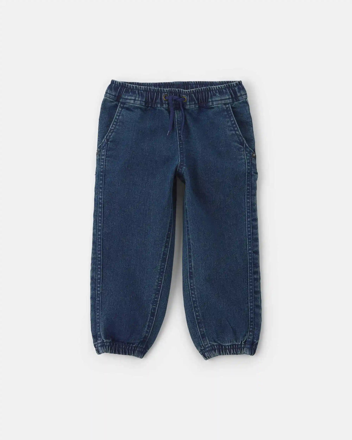 Toddler Boy Denim Joggers - Medium Wash