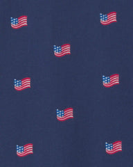 Boys American Flag Graphic Tank - Navy Blue