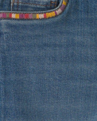 Girls Denim Wide-Leg Jeans - Medium Wash