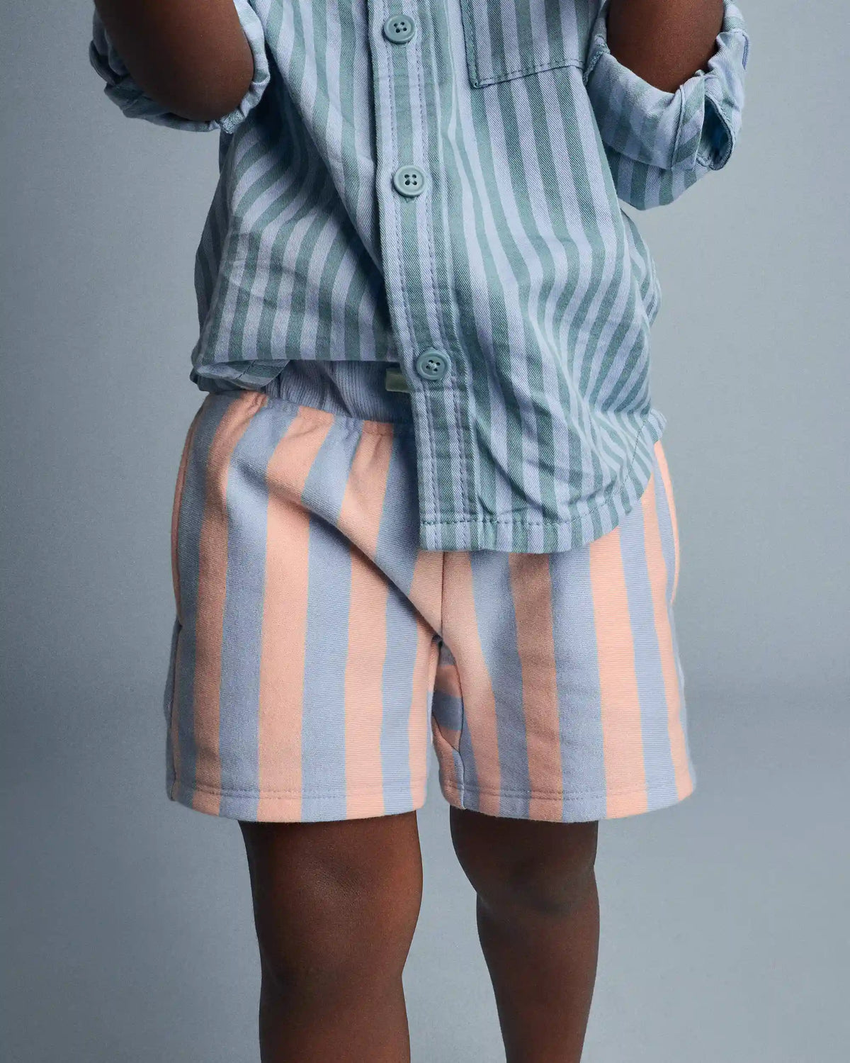 Toddler City Park™ Short in Stripes - Blue/Pink