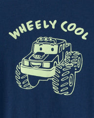 Toddler Boy Monster Truck Graphic Tee - Blue