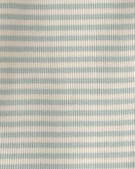 Baby Girl 2-Piece Organic Cotton Waffle Knit Top & Short Set in Stripes
