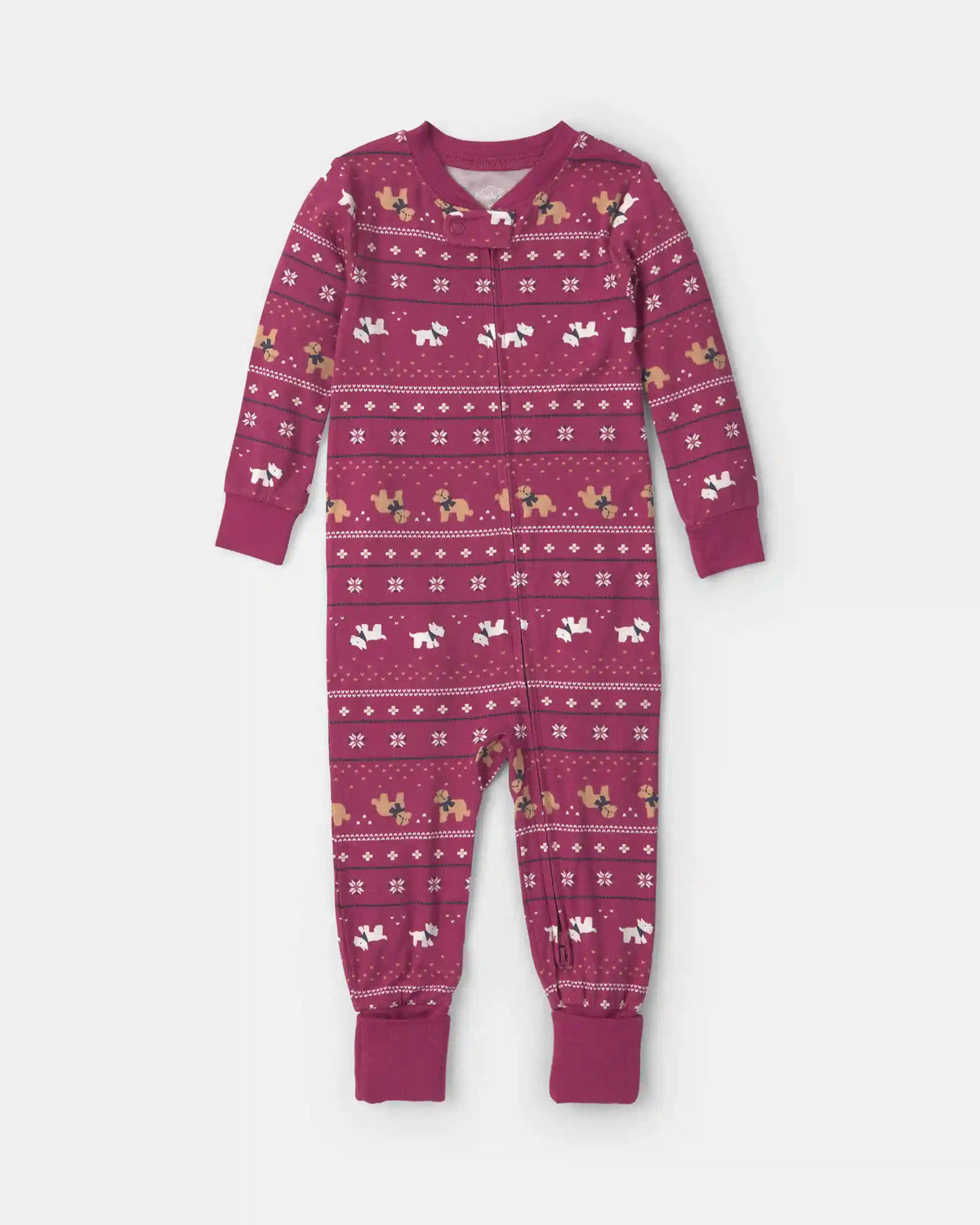 Baby 1-Piece Fair Isle PurelySoft™ Snug Fit Pajama - Burgundy