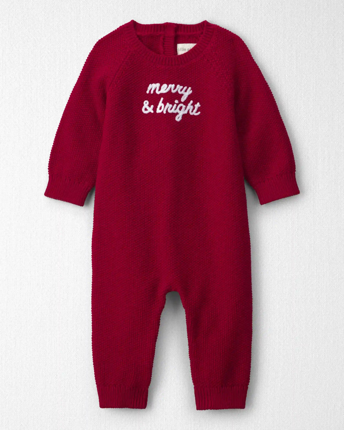 Baby Organic Cotton 'Merry & Bright' Sweater Knit Jumpsuit
