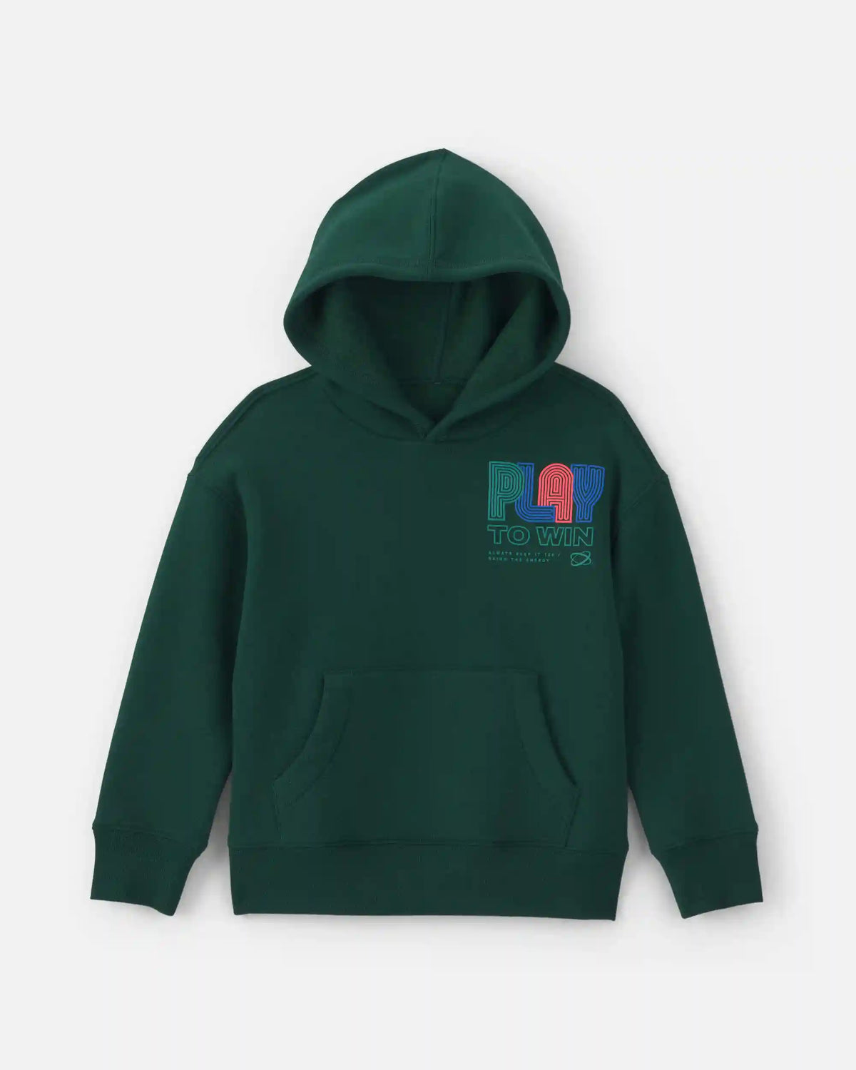 Boys 'Play To Win' Fleece Hoodie - Green