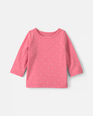 Baby Girl 3-Piece Polka Dot Chambray Long-Sleeve Dress Set - Pink/Indigo