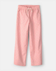 Girls Geometric Pull-On Pants - Pink