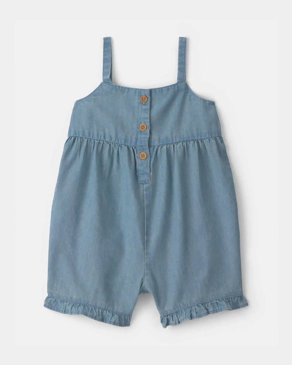 Baby Girl Chambray Sleeveless Romper