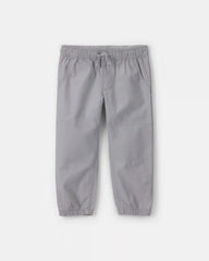 Toddler Boy Canvas Joggers - Grey
